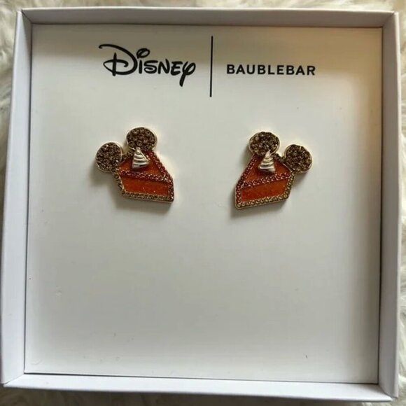 BaubleBar Disney Thanksgiving Mickey Pumpkin Pie Earrings new - Picture 4 of 8